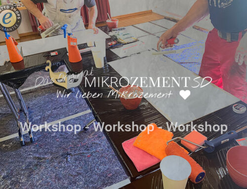 Mikrozement Workshop – Sie spachteln selber den ganzen Tag mit uns! Microzement Workshop in Österreich am 16. Oktober 2021